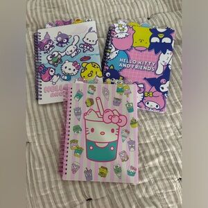 Hello Kitty Notebooks set of 3 New